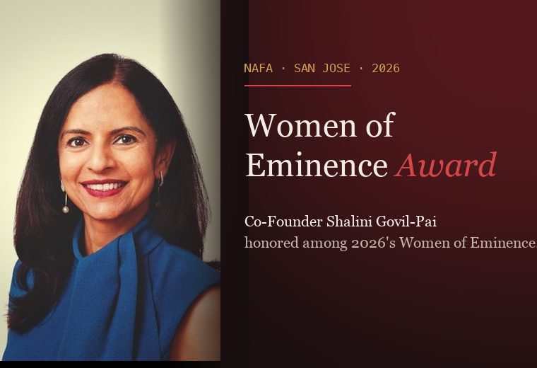 Shalini Govil-Pai honored with the NAFA Women of Eminence Award, 2026, San Jose